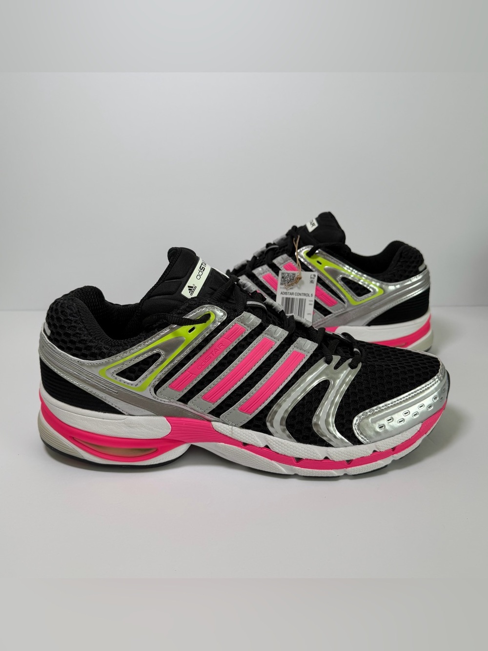 Adidas Adistar Control 5 Black Lucid Pink Silver Metallic Men's Shoes Size 13